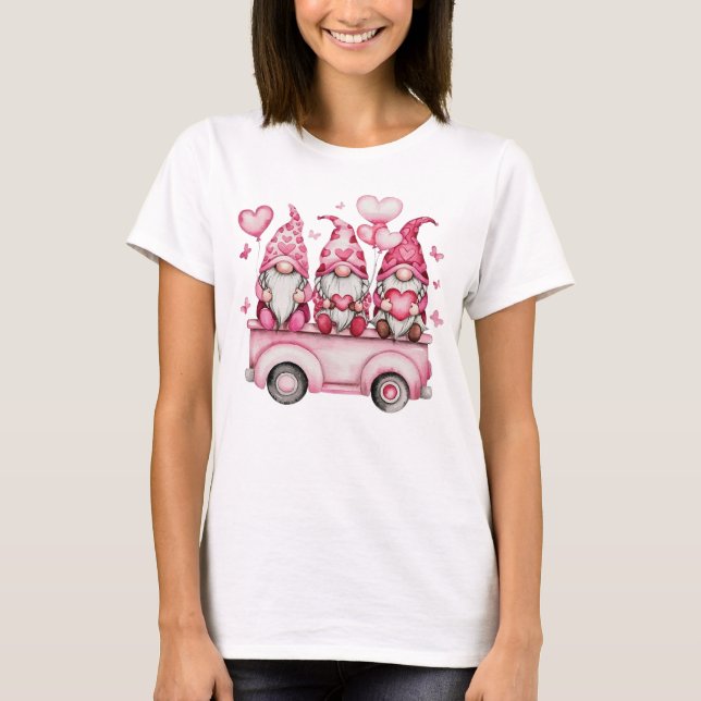 Camiseta El día de San Valentín Gnome Trio (Anverso)
