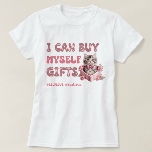 Camiseta El día de San Valentín gracioso Autoamor (Diseño del anverso)