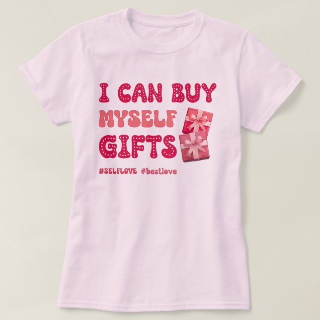 Camiseta El día de San Valentín gracioso Autoamor (Diseño del anverso)