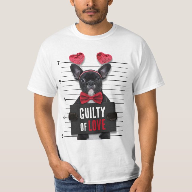 Camiseta El día de San Valentín gracioso Mugshot Guilty Lov (Anverso)