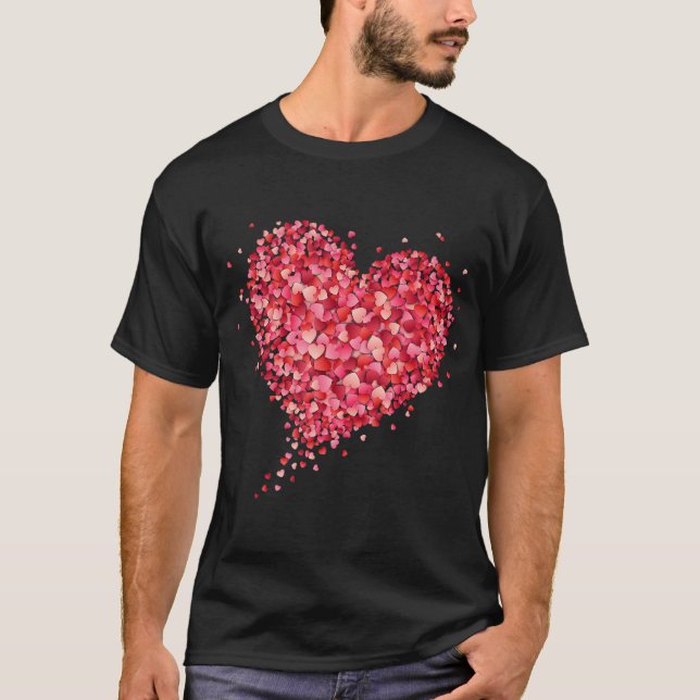 Camiseta El día de San Valentín gráficas de Love Heart Muje (Anverso)