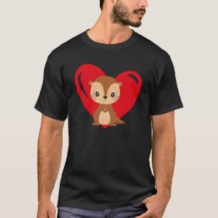 Camiseta El día de San Valentín gráfico de Love Heart Otter
