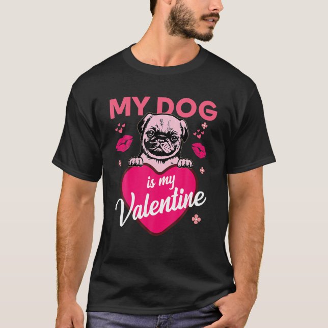 Camiseta El día de San Valentín Guay Dogs de Cita de Perro  (Anverso)