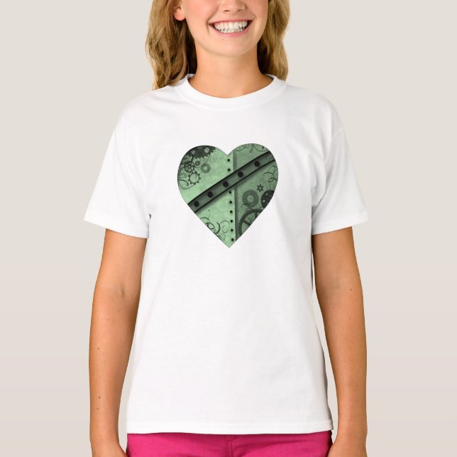 Camiseta El día de San Valentín hea verde pálido y negro st (Anverso)