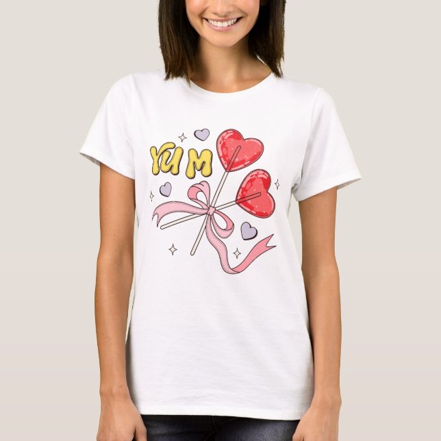 Camiseta El día de San Valentín Heart Lollipop (Anverso)