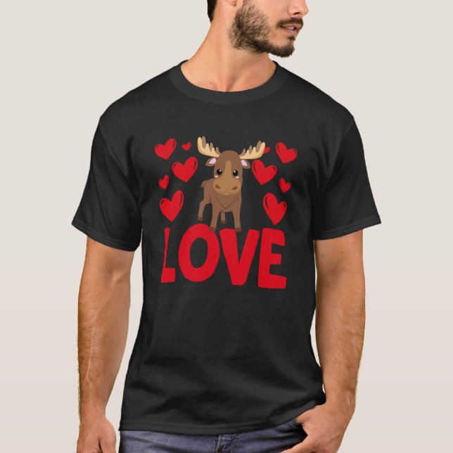 Camiseta El día de San Valentín Hearts Love Highland Cow An (Anverso)