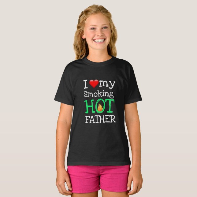 Camiseta El día de San Valentín IDEA DE regalo FUMAR PADRE  (Anverso completo)