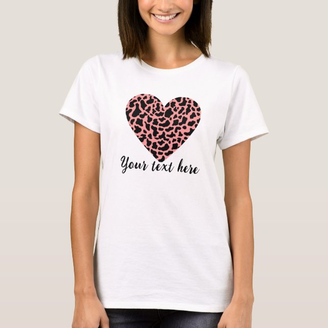 Camiseta El día de San Valentín Impresión animal Corazón (Anverso)