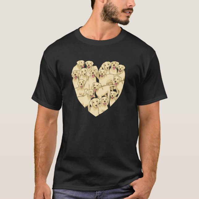 Camiseta El día de San Valentín Labrador Corazón Divertido  (Anverso)