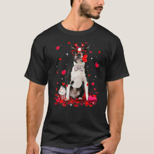 Camiseta El día de San Valentín lindo Boston Terrier Dog He