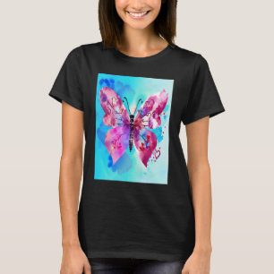 Camiseta El día de San Valentín Love Heart Butterfly Girlfr