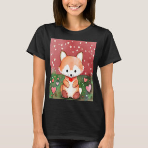 Camiseta El día de San Valentín Love Heart Fox Teddy Girlfr