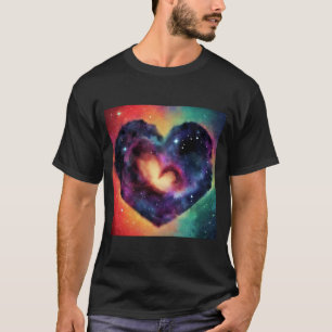 Camiseta El día de San Valentín Love Heart Galaxy Girlfrien