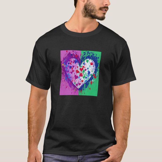 Camiseta El día de San Valentín Love Heart Girlfriend Fianc (Anverso)