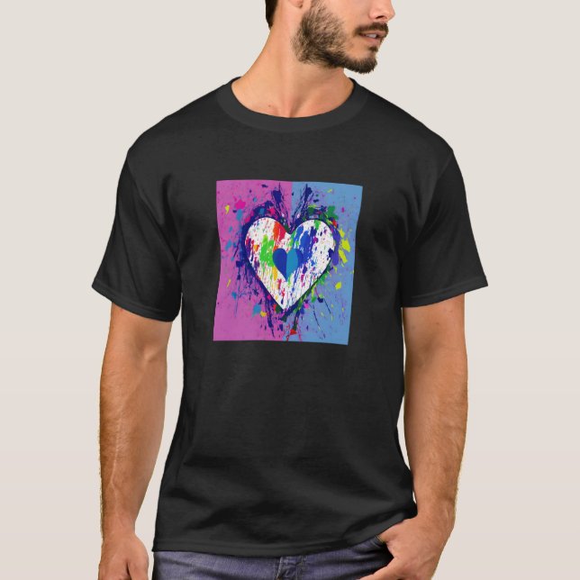 Camiseta El día de San Valentín Love Heart Girlfriend Fianc (Anverso)