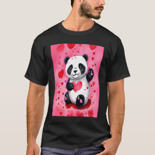 Camiseta El día de San Valentín Love Heart Panda Girlfriend