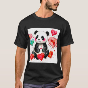 Camiseta El día de San Valentín Love Heart Panda Girlfriend