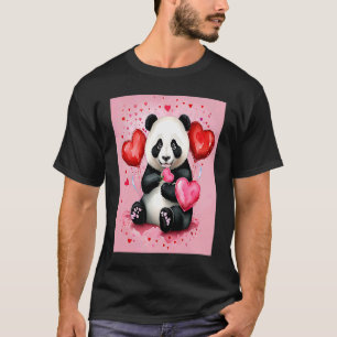 Camiseta El día de San Valentín Love Heart Panda Girlfriend