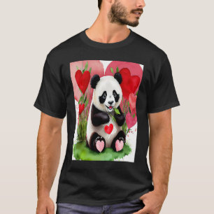Camiseta El día de San Valentín Love Heart Panda Girlfriend