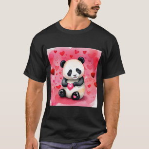 Camiseta El día de San Valentín Love Heart Panda Girlfriend