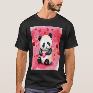 Camiseta El día de San Valentín Love Heart Panda Girlfriend