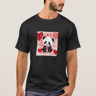 Camiseta El día de San Valentín Love Heart Panda Girlfriend