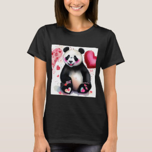 Camiseta El día de San Valentín Love Heart Panda Girlfriend