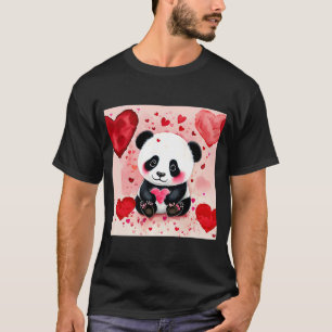 Camiseta El día de San Valentín Love Heart Panda Girlfriend