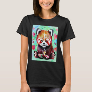 Camiseta El día de San Valentín Love Heart Red Panda Girlfr