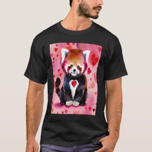 Camiseta El día de San Valentín Love Heart Red Panda Girlfr