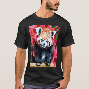 Camiseta El día de San Valentín Love Heart Red Panda Girlfr
