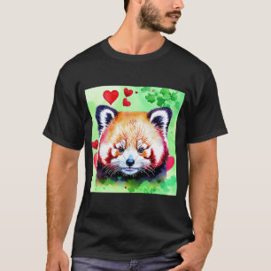 Camiseta El día de San Valentín Love Heart Red Panda Girlfr