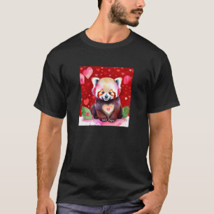 Camiseta El día de San Valentín Love Heart Red Panda Girlfr