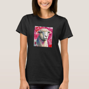 Camiseta El día de San Valentín Love Heart Sheep Girlfriend