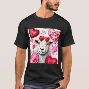 Camiseta El día de San Valentín Love Heart Sheep Girlfriend