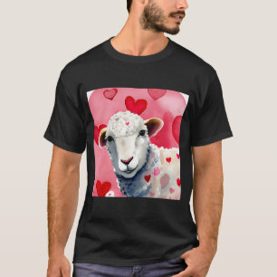 Camiseta El día de San Valentín Love Heart Sheep Girlfriend