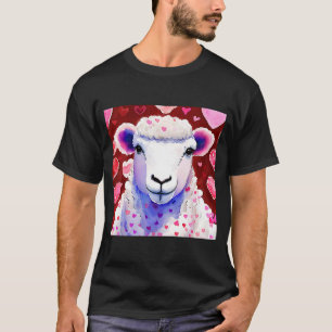 Camiseta El día de San Valentín Love Heart Sheep Girlfriend
