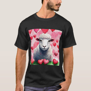 Camiseta El día de San Valentín Love Heart Sheep Girlfriend