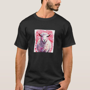 Camiseta El día de San Valentín Love Heart Sheep Girlfriend