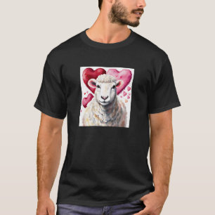 Camiseta El día de San Valentín Love Heart Sheep Girlfriend