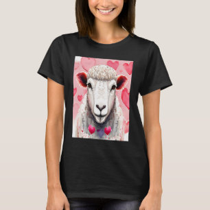 Camiseta El día de San Valentín Love Heart Sheep Girlfriend