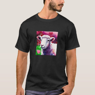 Camiseta El día de San Valentín Love Heart Sheep Girlfriend