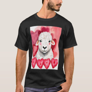 Camiseta El día de San Valentín Love Heart Sheep Girlfriend