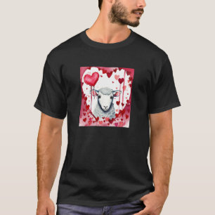Camiseta El día de San Valentín Love Heart Sheep Girlfriend