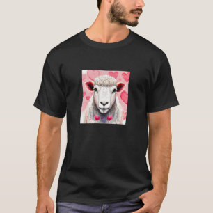 Camiseta El día de San Valentín Love Heart Sheep Girlfriend