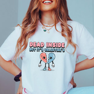 Camiseta El Día de San Valentín muerto dentro del corazón r
