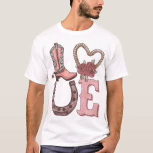 Camiseta El día de San Valentín Occidental Amor