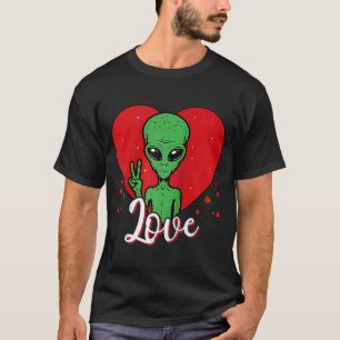 Camiseta El día de San Valentín OVNI Alien Enthusiast Cute 