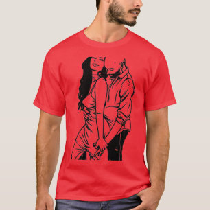 Camiseta El día de San Valentín Paint Fiesta Pareja Fun Úni