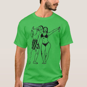 Camiseta El día de San Valentín Paint Fiesta Pareja Fun Úni